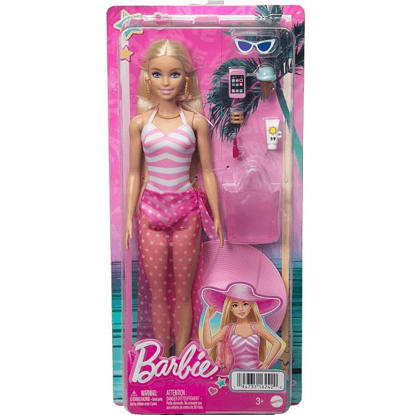 Boneca Barbie Fashion Dia De Praia Malibu HPL73 Mattel