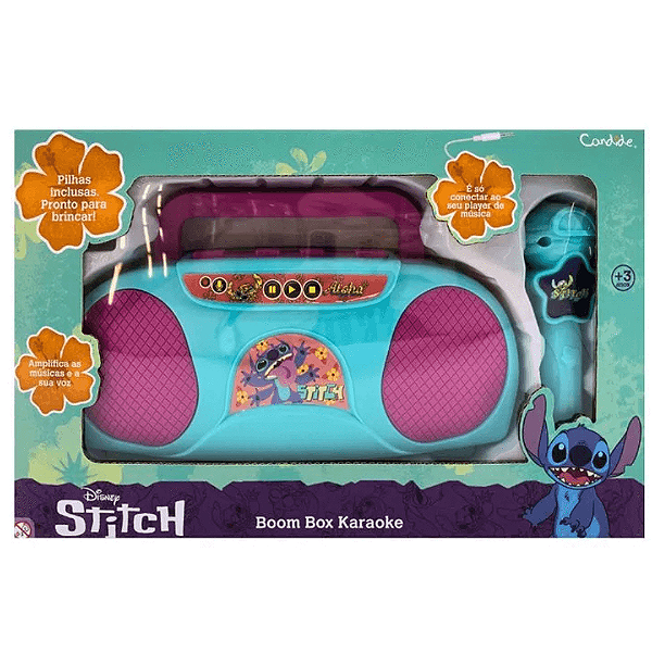 Boom Box Karaokê Disney Stitch 3271 Candide
