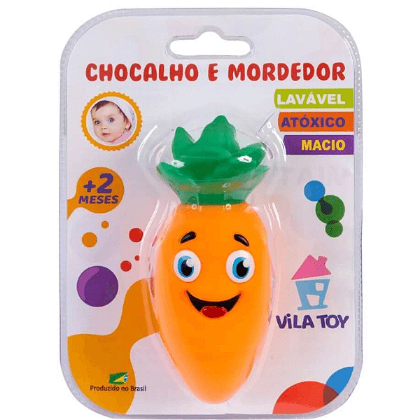 Mordedor E Chocalho Cenoura 100-35 Vila Toys