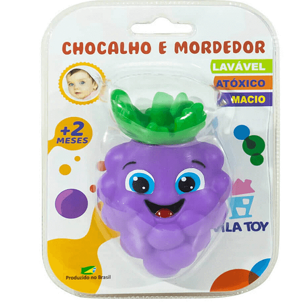 Mordedor E Chocalho Uva 100-38 Vila Toys