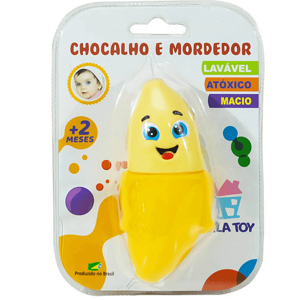 Mordedor E Chocalho Banana 100-37 Vila Toys