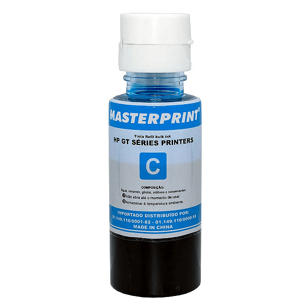 Refil De Tinta Compativel HP GT 52 Ciano 70ml Masterprint