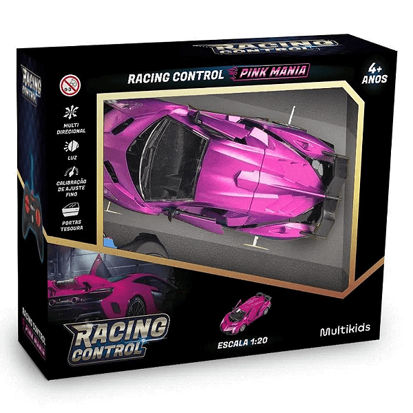 Carrinho De Controle Racing Control Pink Mania BR2327 Multilaser