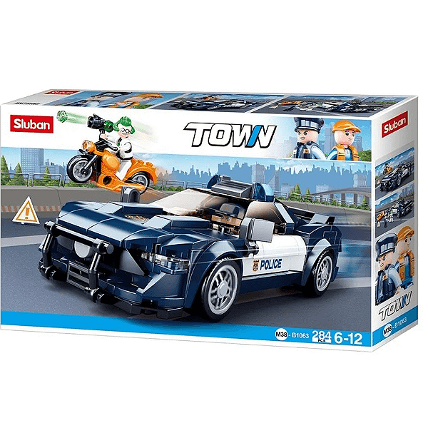Blocos De Montar Cubic carro De Policia 284 Peças BR1460 Multilaser