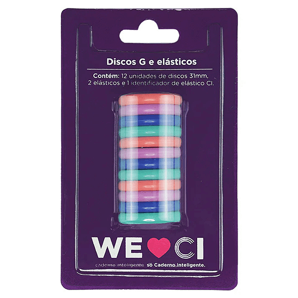 Disco + Elástico Mar Tropical G 31mm CI312031 Caderno Inteligente