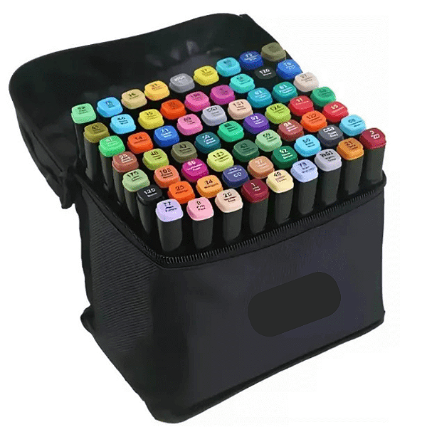 Marcador Artístico Dual Twin Marker 60 Cores YP9486 Yins
