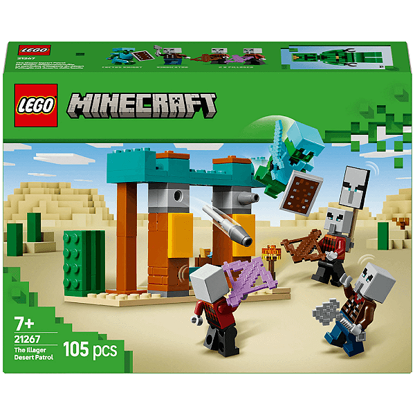 Lego Minecraft A Patrulha DE Illagers No Deserto 105 Peças 21267