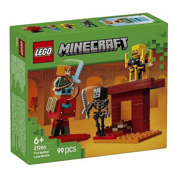 Lego Minecraft A Batalha De Lava No Nether 99 Peças 21266