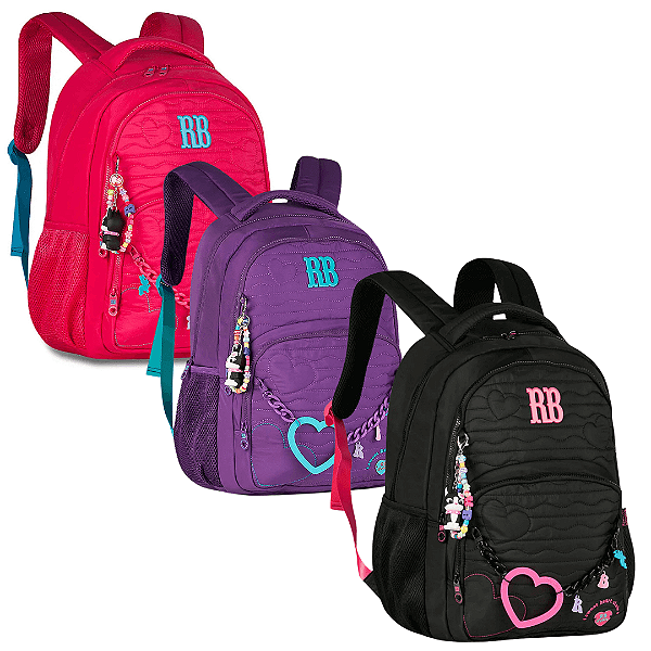 Mochila De Costas Rebecca Bonbon Heart Beats RB27010 Clio