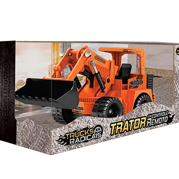 Retroescavadeira De Controle Remoto Recarregável Trucks Radicais TT2107-L Unik