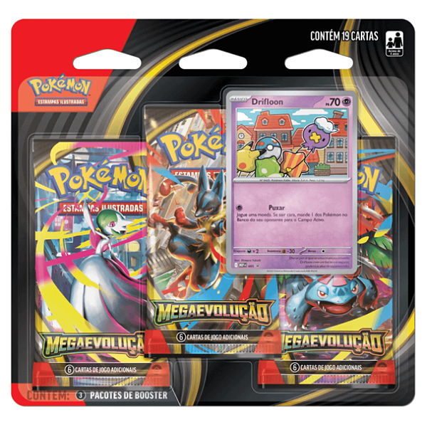Blister Triplo Pokemon Mega Evolução ME01 35657 Copag