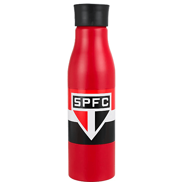 Garrafinha De Alumínio São Paulo Oficial 600ml Qh073-2 Mileno