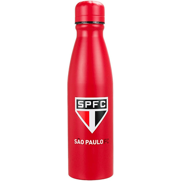 Garrafinha De Alumínio São Paulo Oficial 600ml Qh072-2 Mileno