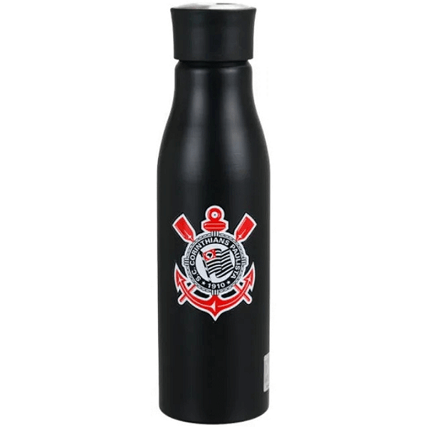 Garrafa De Aluminio Corinthians Oficial 600ml Qh073-1 Mileno