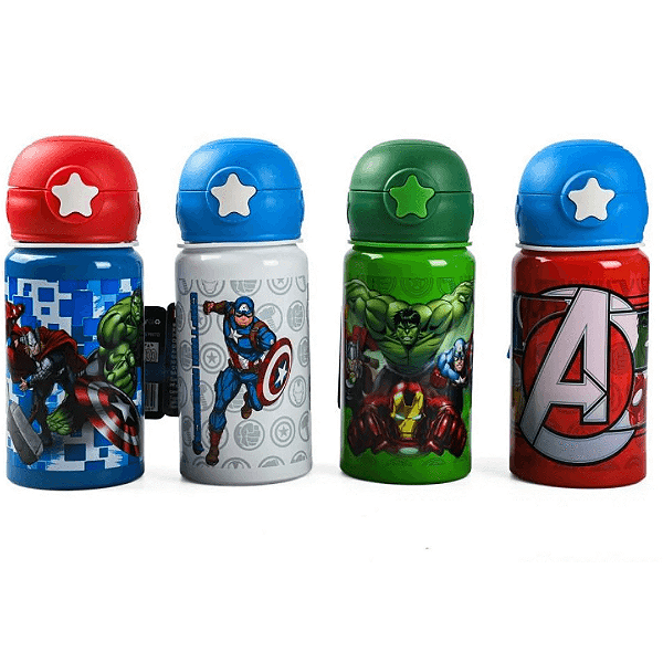 Garrafa De Aluminio Vingadores 500ml DIS082 Bbr