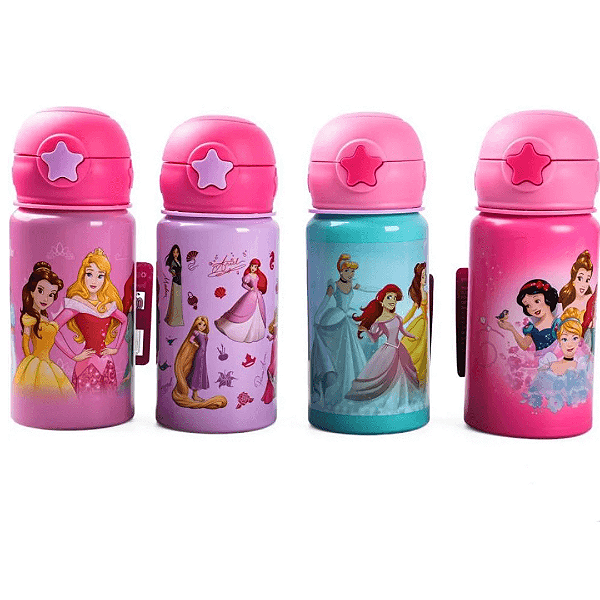 Garrafa De Aluminio Princesas 500ml DIS081 Bbr
