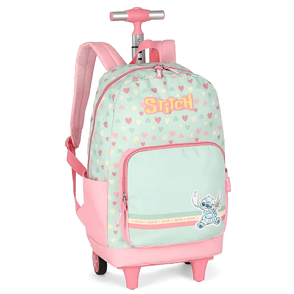 Mochila De Rodinhas Stitch Verde MC50092SC-VD Luxcel