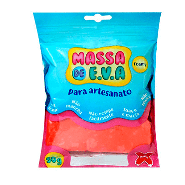 Massa De Eva Para Artesanato 50g Vermelho 13.014 Make+