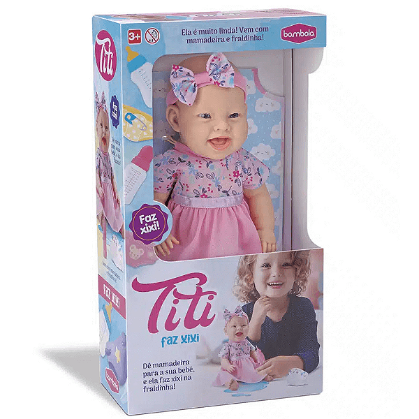 Boneca Titi Faz Xixi 849 Bambola