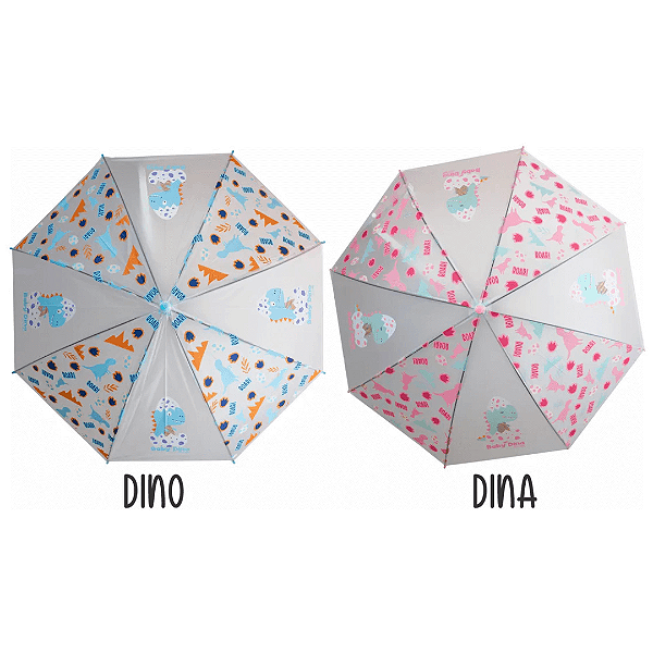 Guarda Chuva Infantil Dino & Dina YS35052 Yins Kids