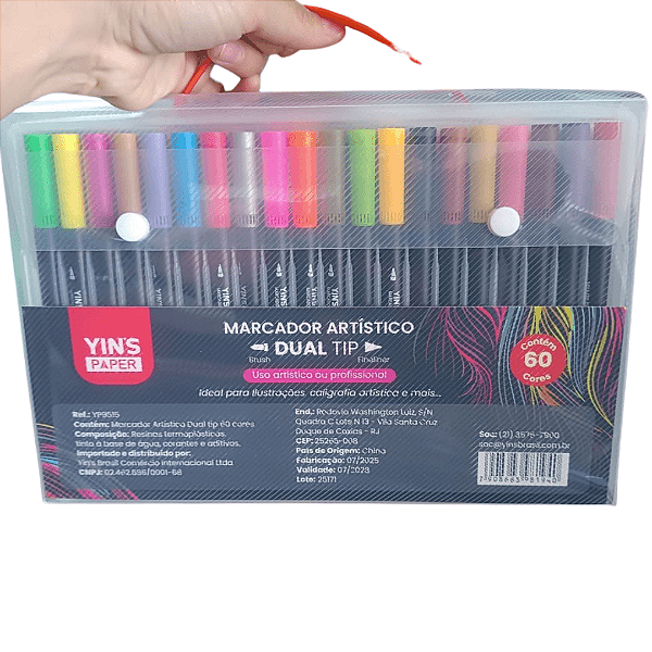 Marcador Artistico Dual Tip 60 Cores YP9515 Yins Paper
