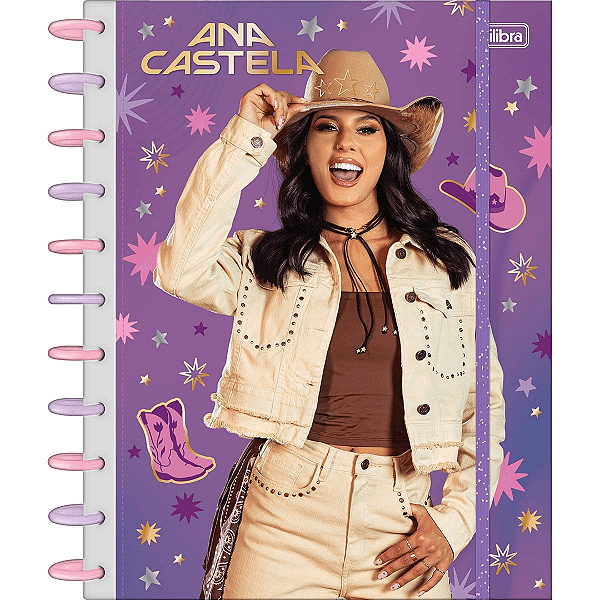 Caderno Tilidisco Connect Ana Castela 160 Folhas Tilibra
