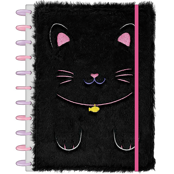 Caderno Tilidisco Connect Pelúcia Purrfect Cats 160 Folhas Tilibra