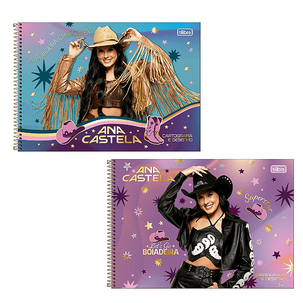 Caderno De Desenho Espiral Capa Dura Ana Castela 80 Folhas Tilibra