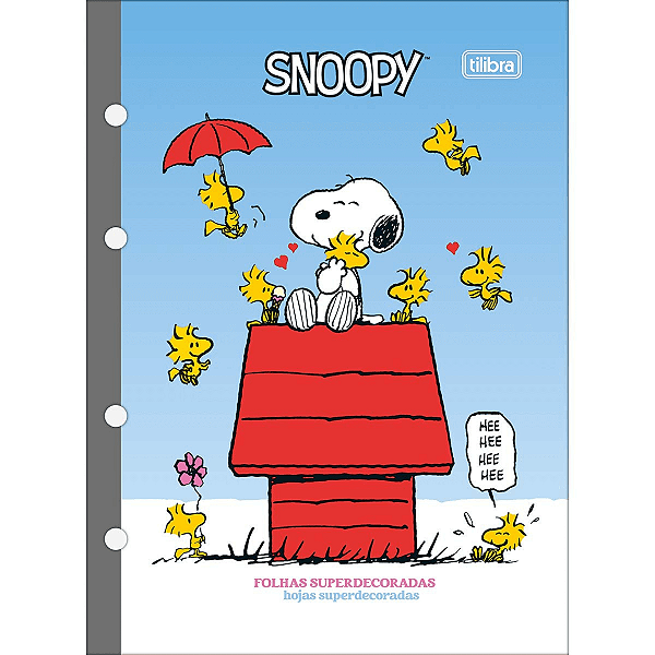 Refil Tiliflex Para Caderno Argolado Colegial Snoopy 80 Folhas Tilibra