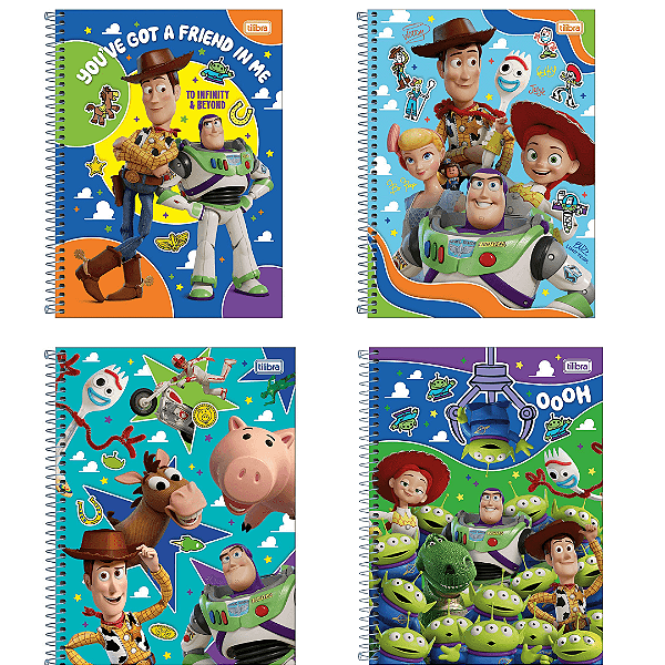 Caderno Espiral Capa Dura Toy Story 80 Folhas Tilibra