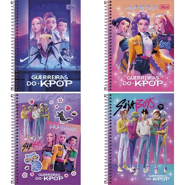 Caderno Espiral Capa Dura Guerreiras Do K-Pop  80 Folhas Tilibra