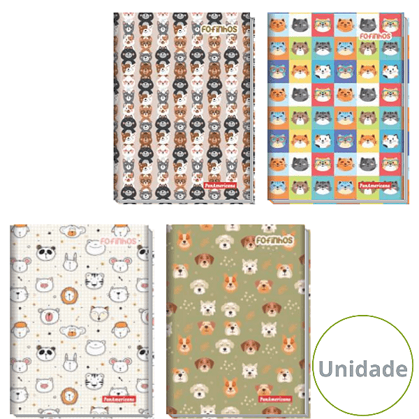 Caderno Brochura Capa Dura Fofinhos 80 Folhas Panamericana