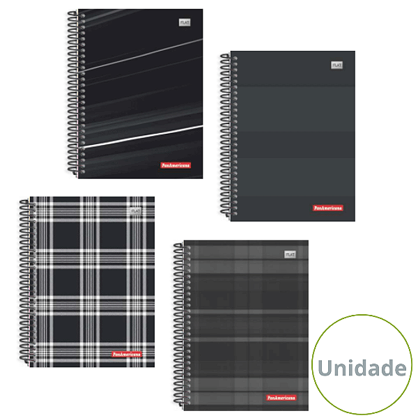 Caderno Espiral Capa Dura Flat 160 Folhas Panamericana