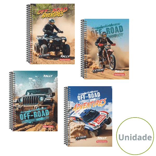 Caderno Espiral Capa Dura Rally 160 Folhas Panamericana