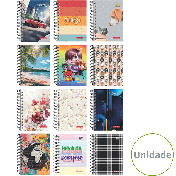 Caderneta Espiral Capa Dura 96 Folhas Panamericana