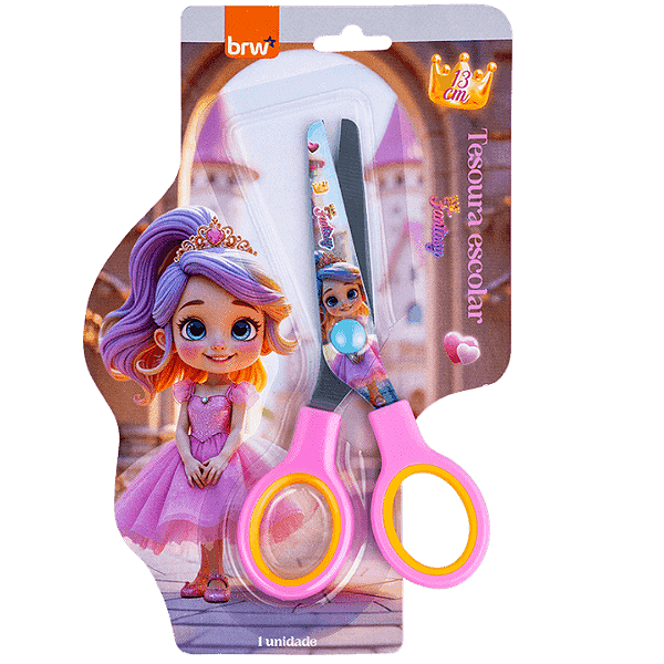Tesoura Escolar Fantasy 13cm TE1326 Brw