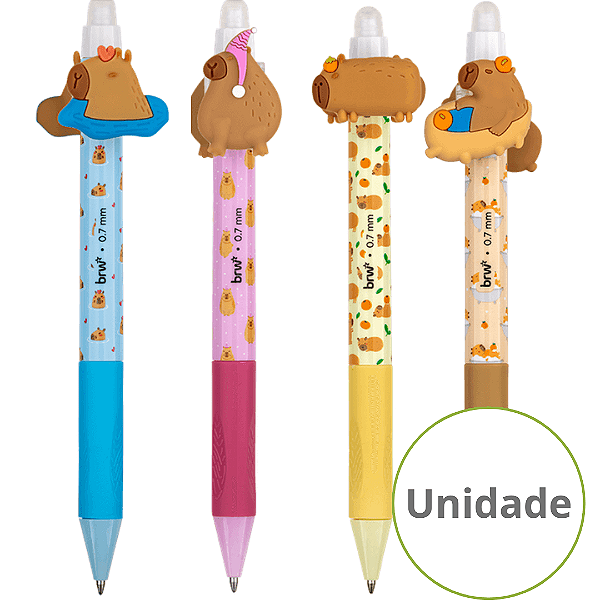Caneta Esferográfica Gel Apagável Capivara 0.7mm CA0225 Brw