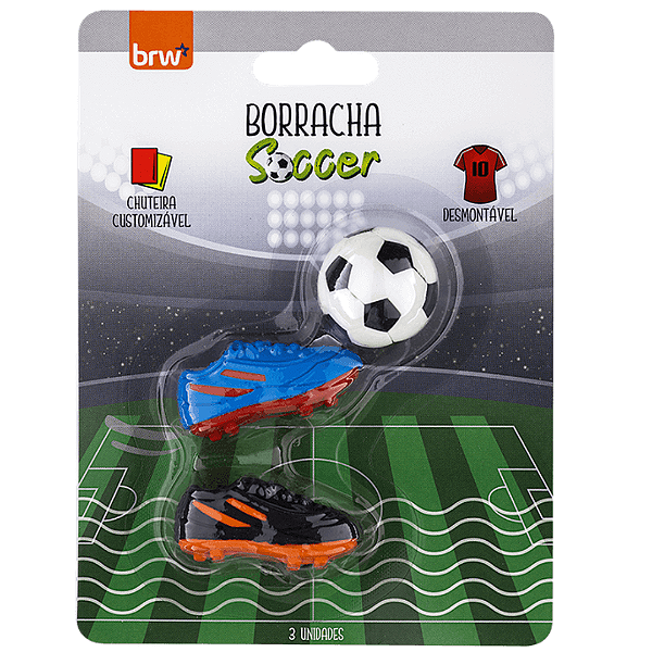 Borracha Futebol Com 3 Unidades BO2108 Brw