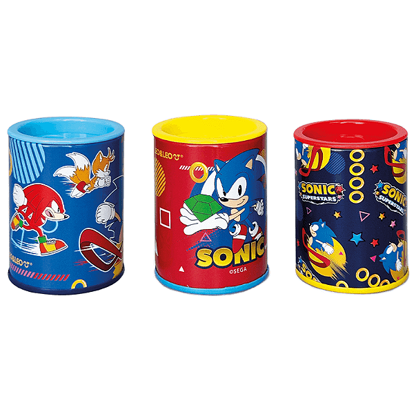 Apontador Duplo Com Deposito Metalico Sonic 10552 Leonora