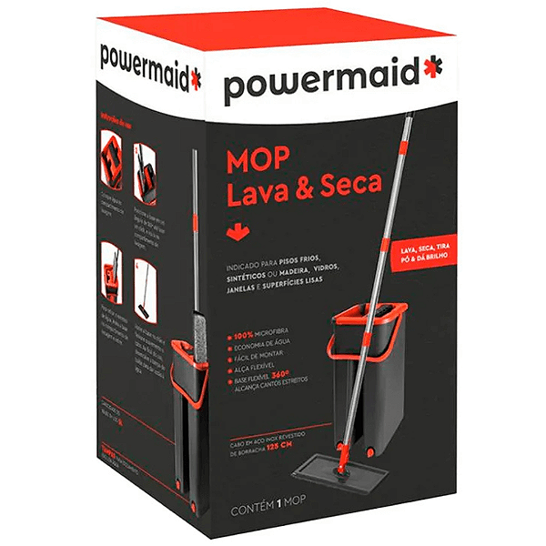 Mop Lava Seca  E Da Brilho Powermaid