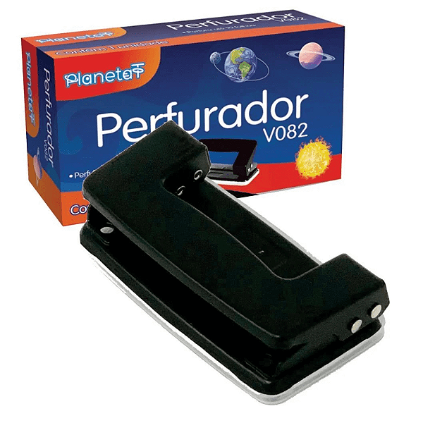 Perfurador Para Papel Dois Furos Para 10 Folhas V082 Vmp