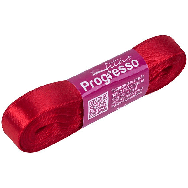 Fita De Cetim Vermelho 15mmx10m CF003-209 Fitas Progresso
