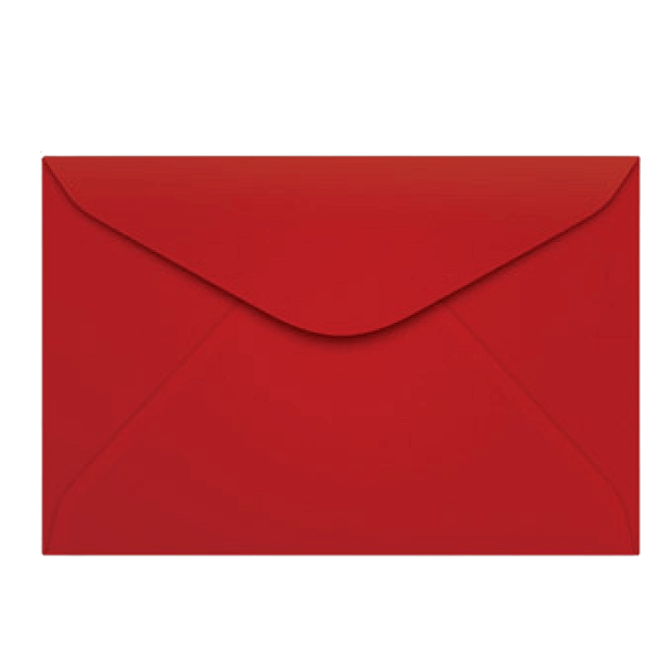Mini Envelope Para Carta Vermelho 72mmx108mm CCP450.17 Scrity