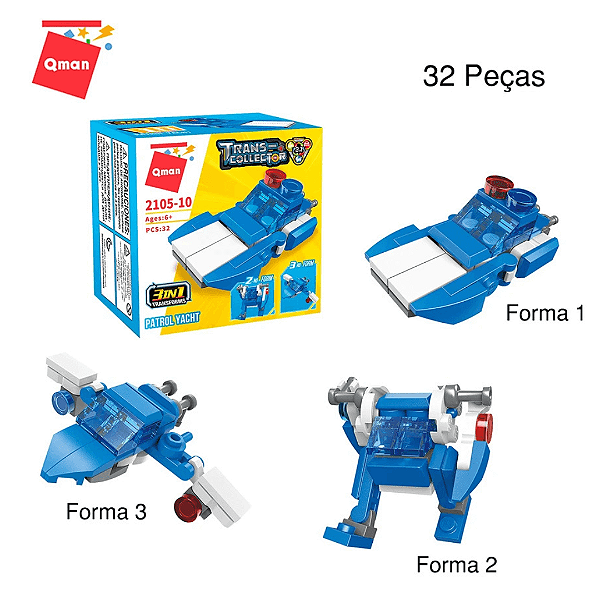 Blocos De Montar Set Construção/ Policia 3 Em 1 2105  Keepplay