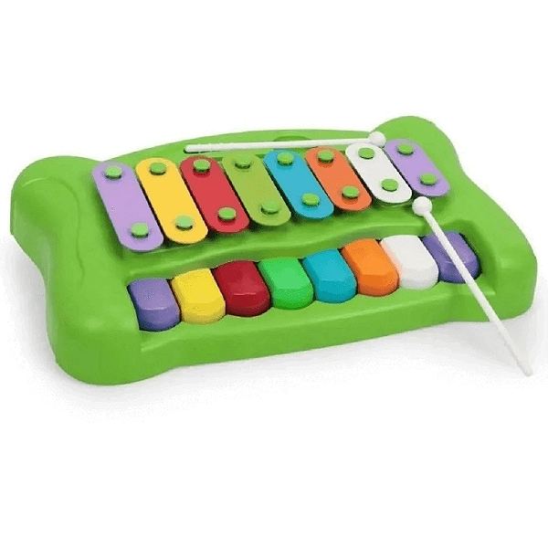 Piano Xilofone 2 Em 1 Dó-Ré- Mí Mundo Mágico 6452 Homeplay