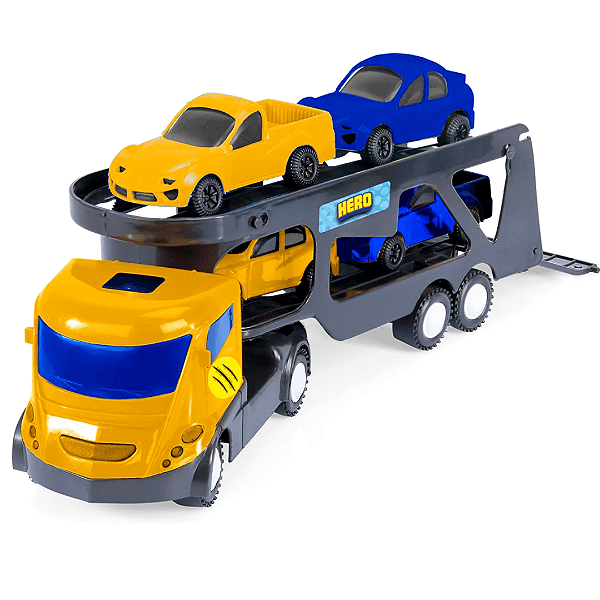 Caminhão Cegonheira Hero Maxfort Com 4 Carrinhos 2103 Homeplay