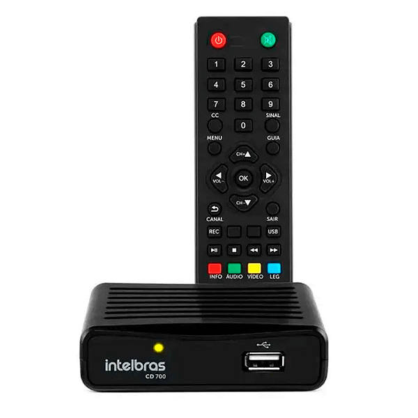 Conversor Digital De Tv Com Gravador Cd700 Intelbras