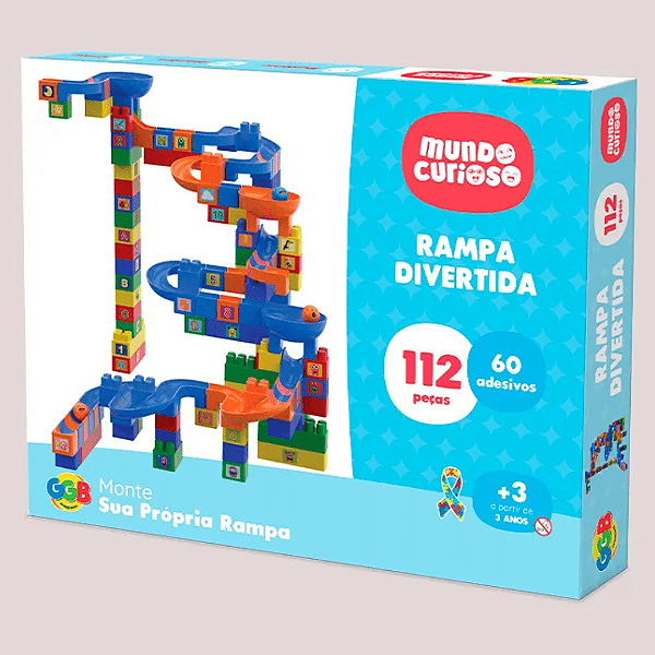 Bloco De Montar Rampa Divertida 112 Peças 474 GGB