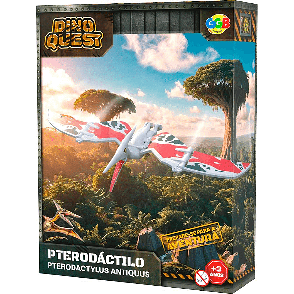 Dinossauro Dino Quest Pterodáctilo 15,6cm 9 Peças GGB