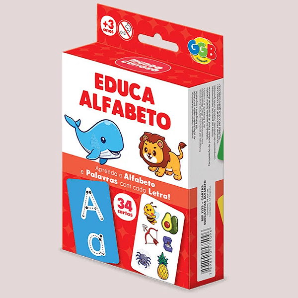 Jogo Cartas Educa Alfabeto Com 34 Cartas 1135 GGB